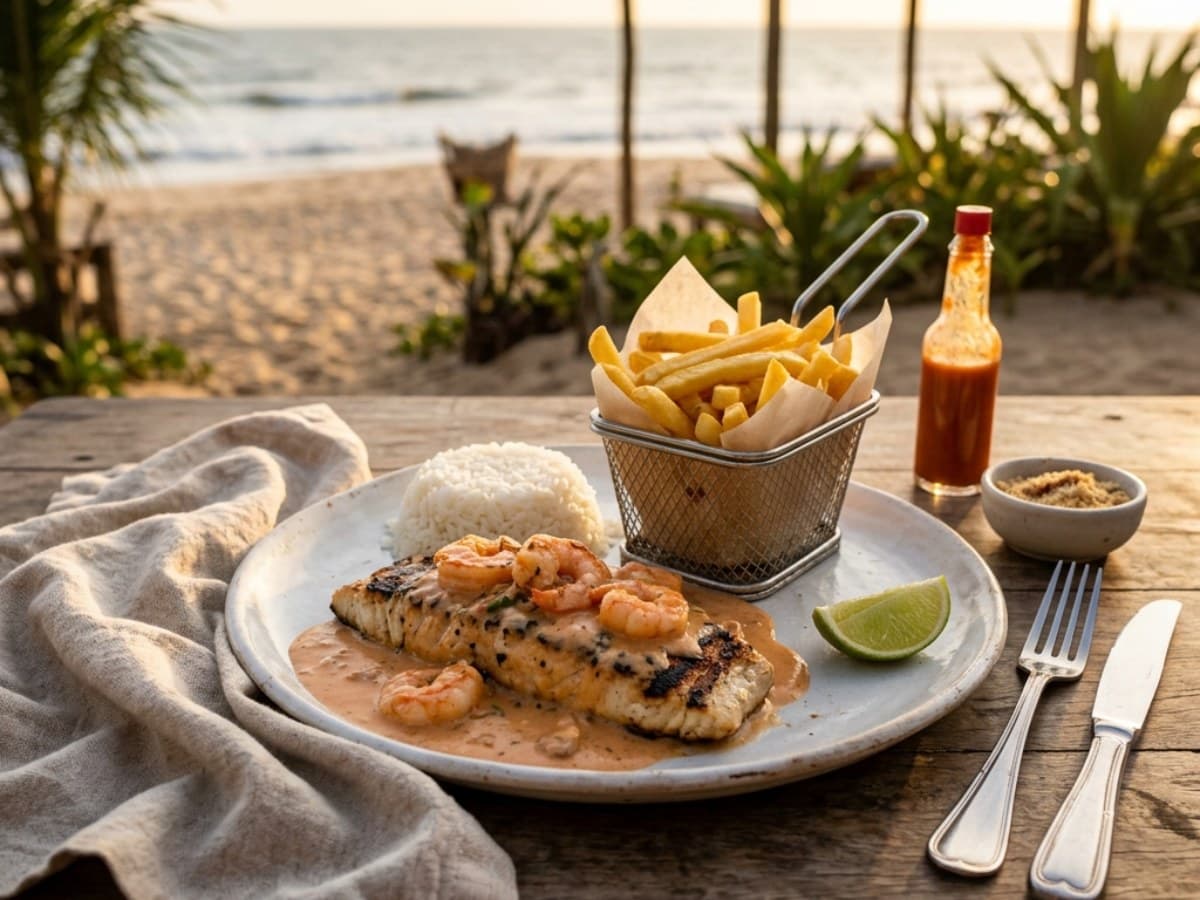 Pescada ao Molho de Camarão